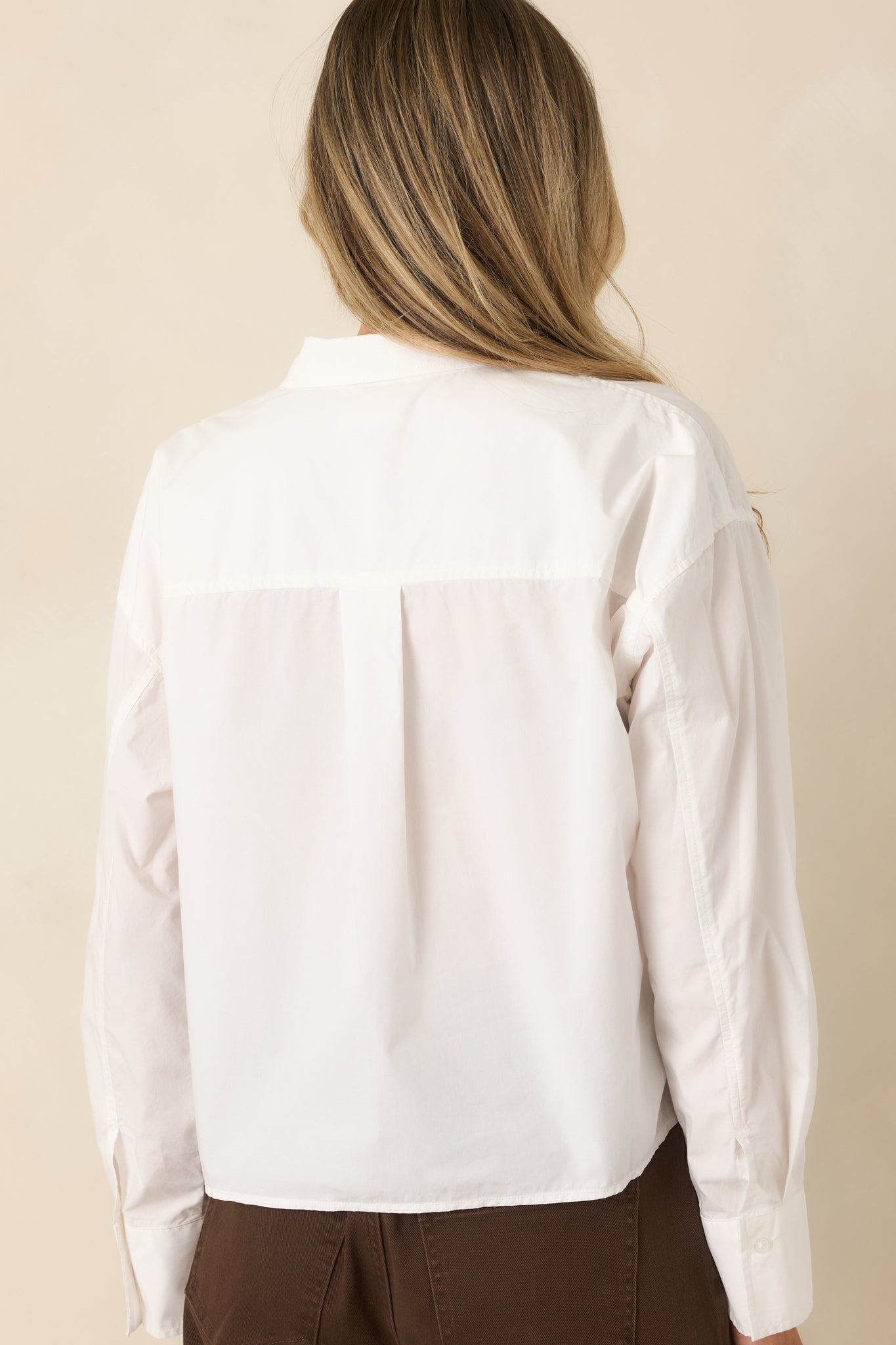 Z Supply Favorite White Cotton Button Up Shirt