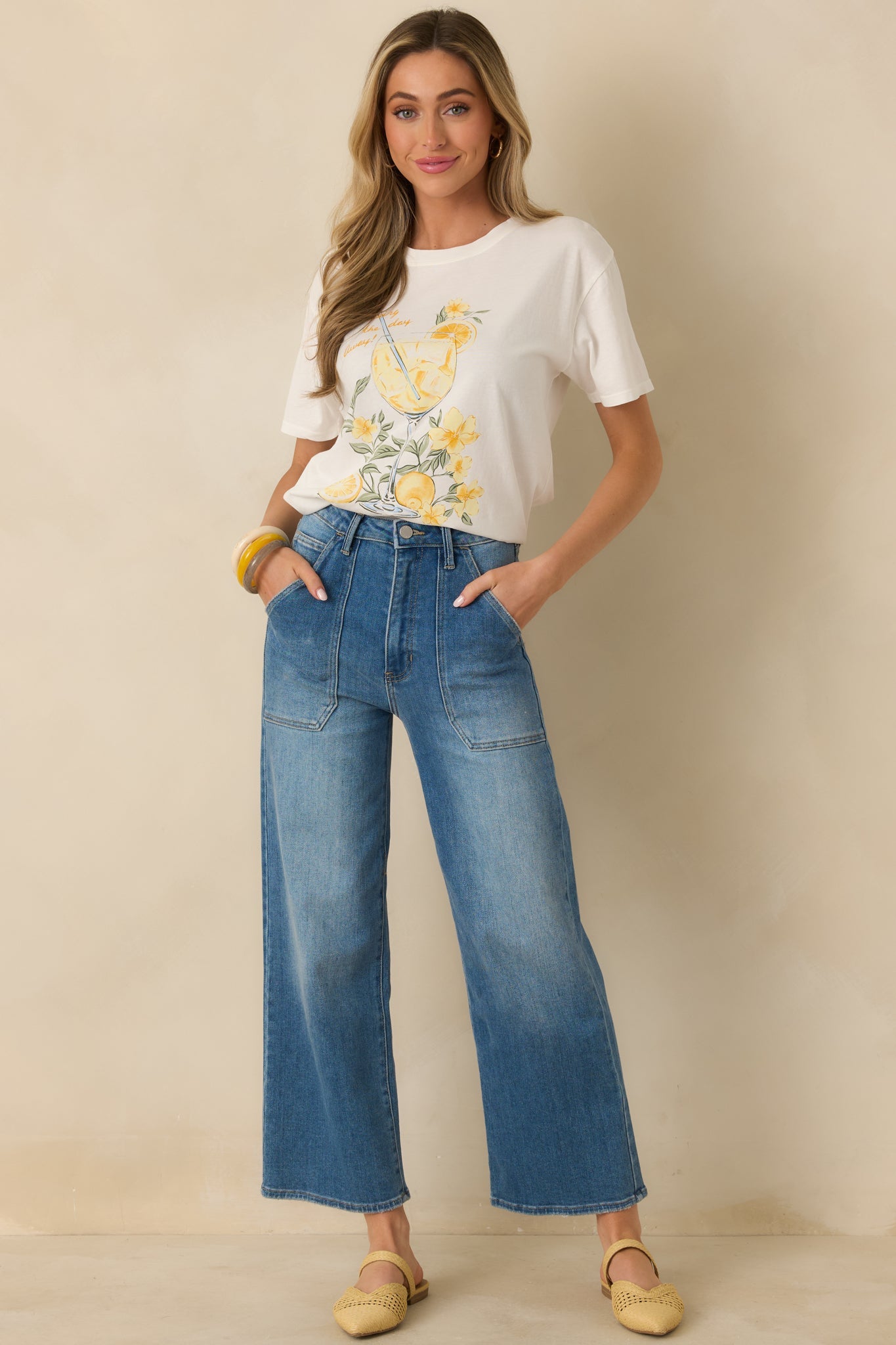 Z Supply White Spritz Boyfriend Tee
