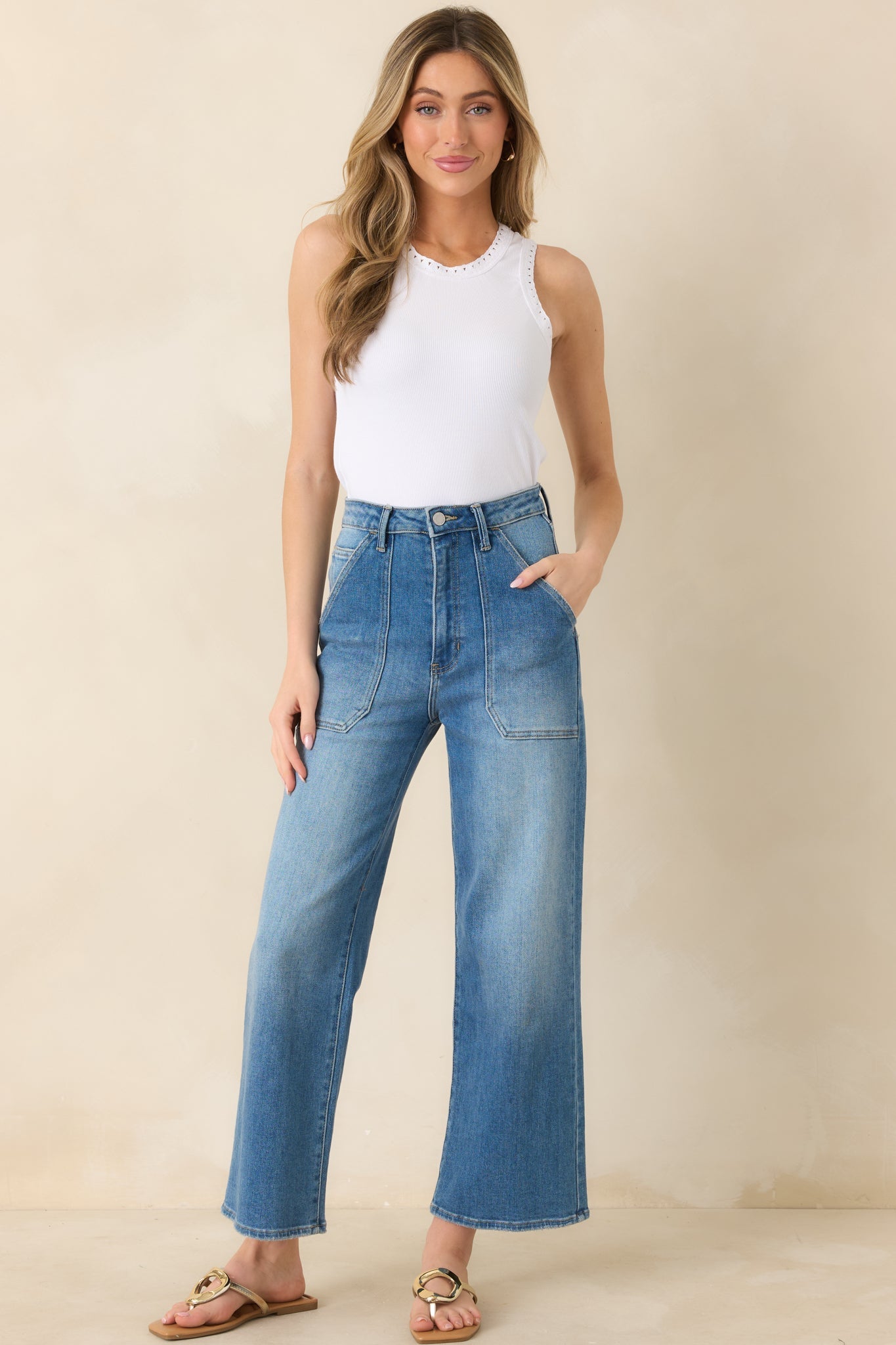 Z Supply White Cotton Clarke Rib Tank