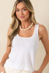 Z Supply Julian White Cotton Crochet Tank