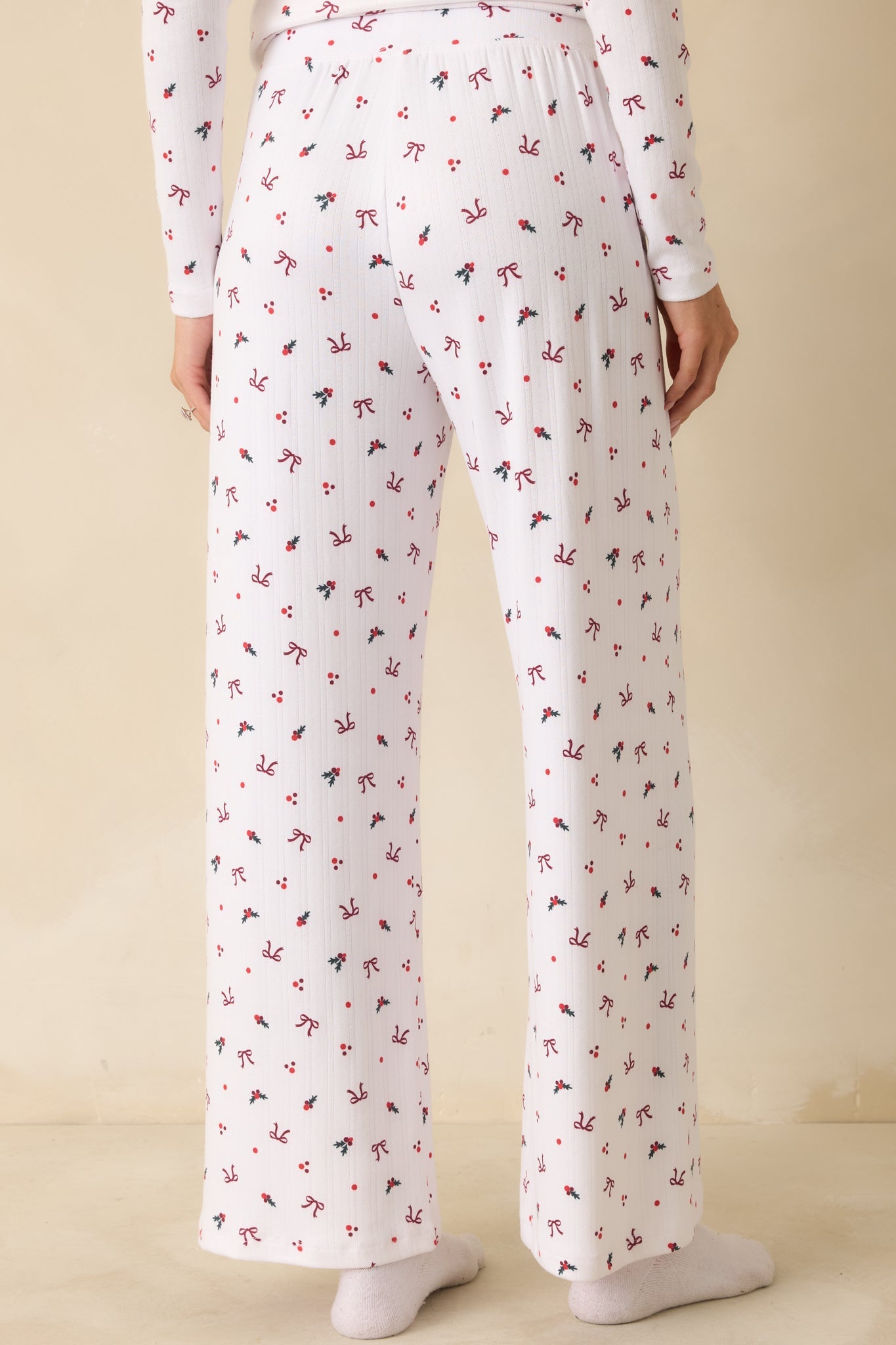 Z Supply White Multi Luxe Holly Pointelle Pajama Pants