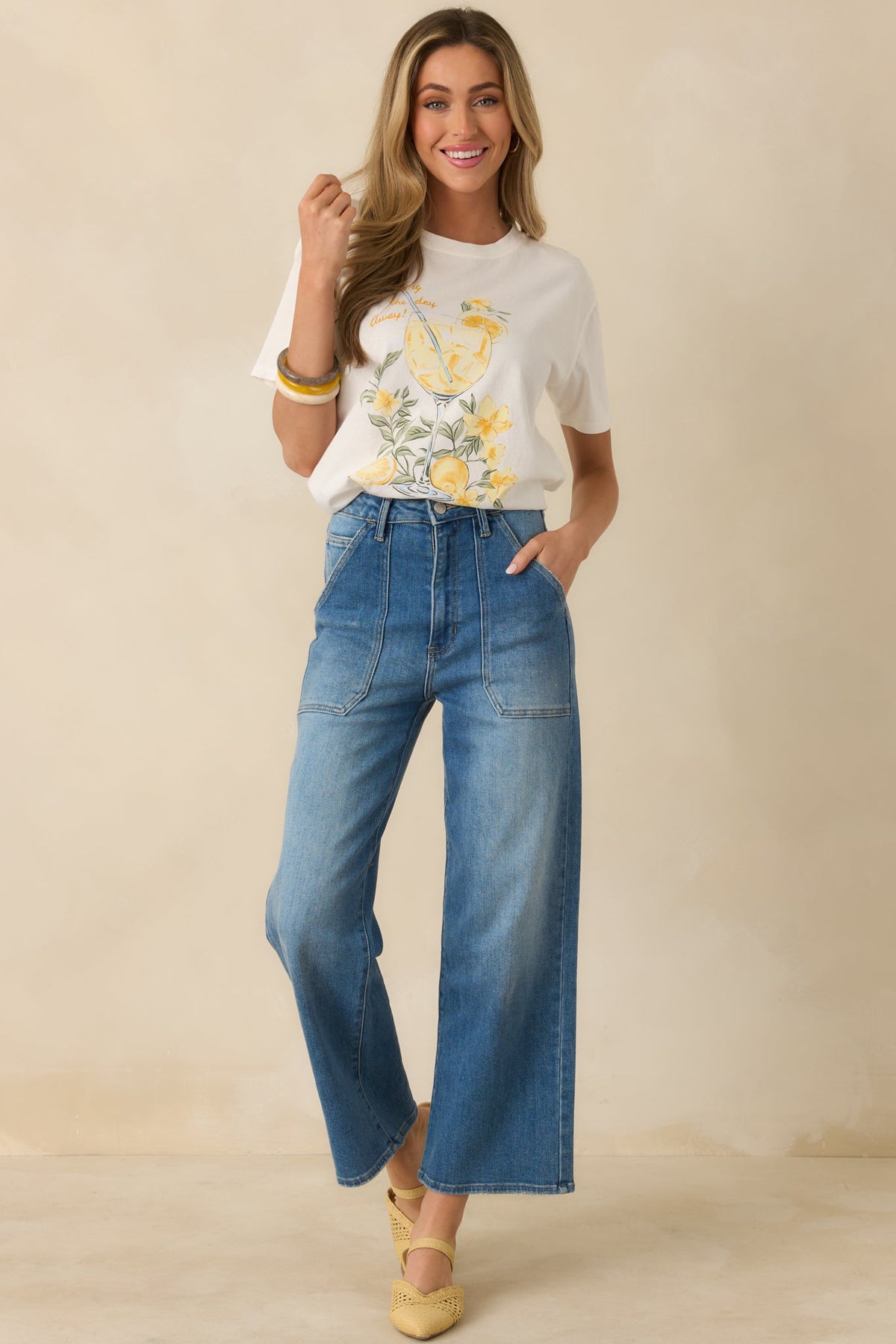 Z Supply White Spritz Boyfriend Tee