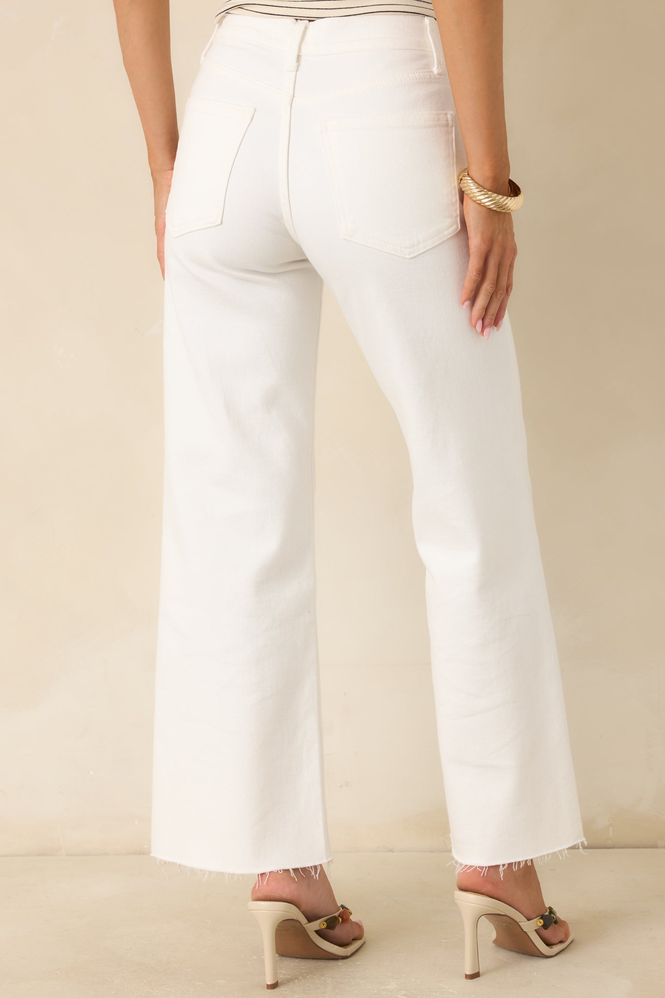 In The Countryside White Straight Leg Jeans