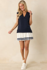 Ready For What's Next White Pleated Mini Skirt