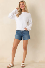 Z Supply White Bellami Cotton Sweater