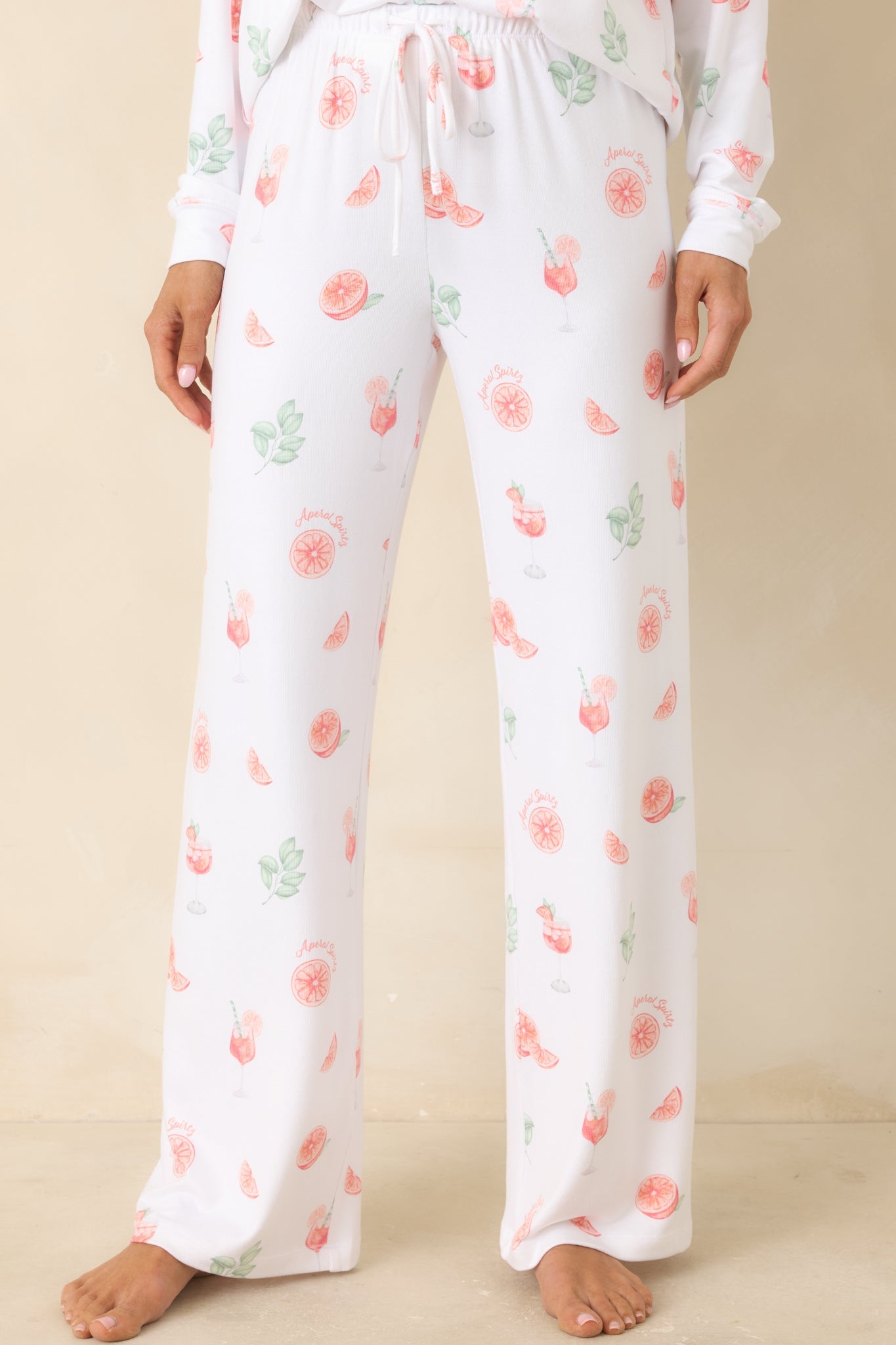 Z Supply So Sweet White Spritz Pajama Pants