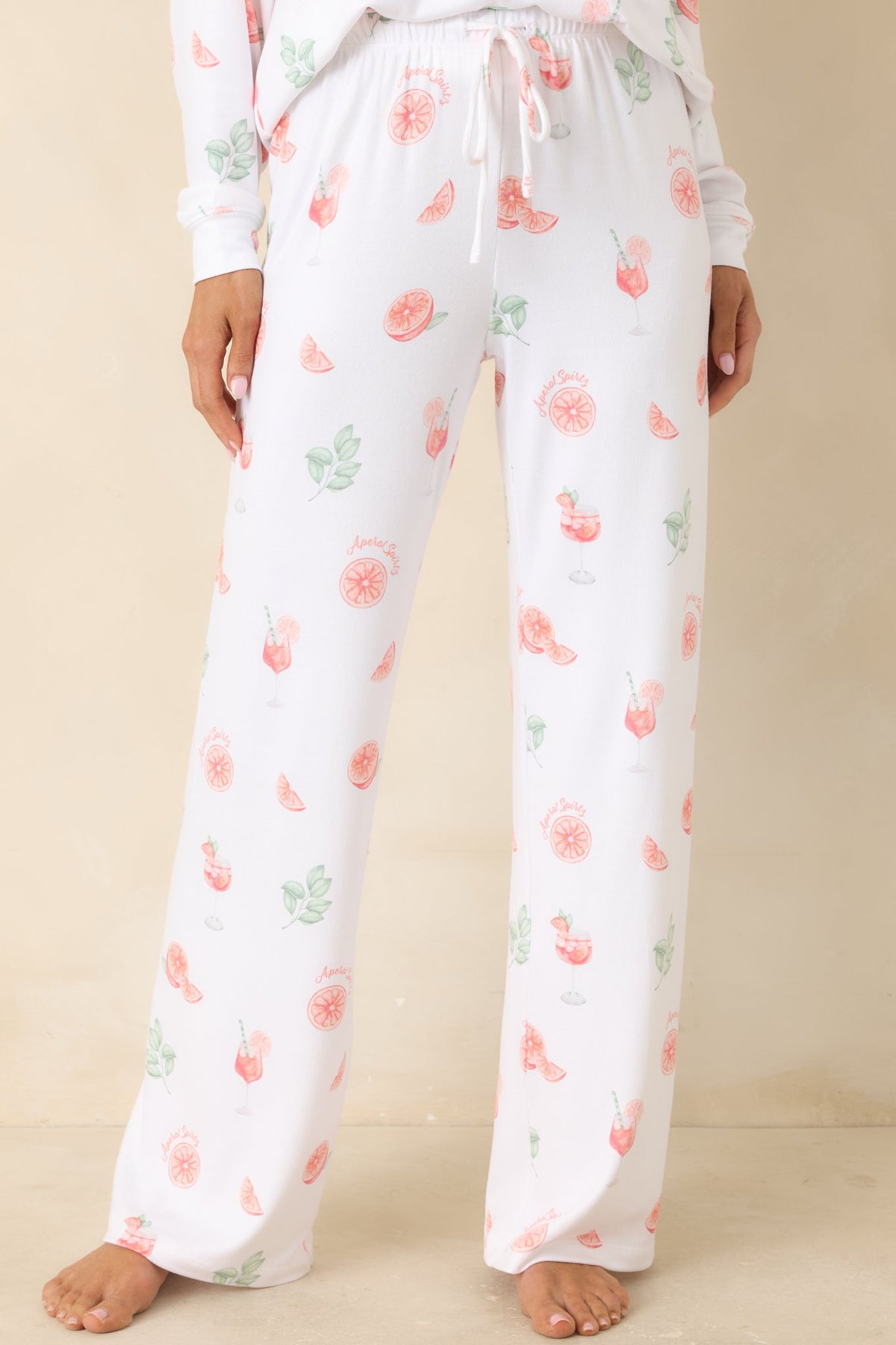 Z Supply So Sweet White Spritz Pajama Pants