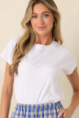 Z Supply Modern White Cotton Slub Tee