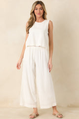 Z Supply White Sloane Linen Tank