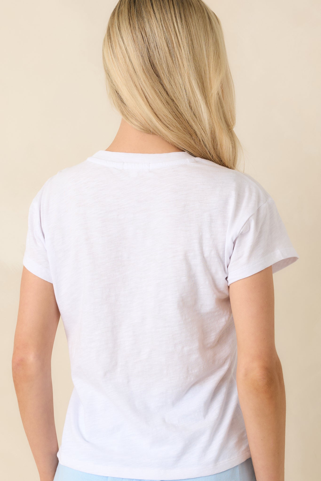 Z Supply Modern White Cotton Slub Tee