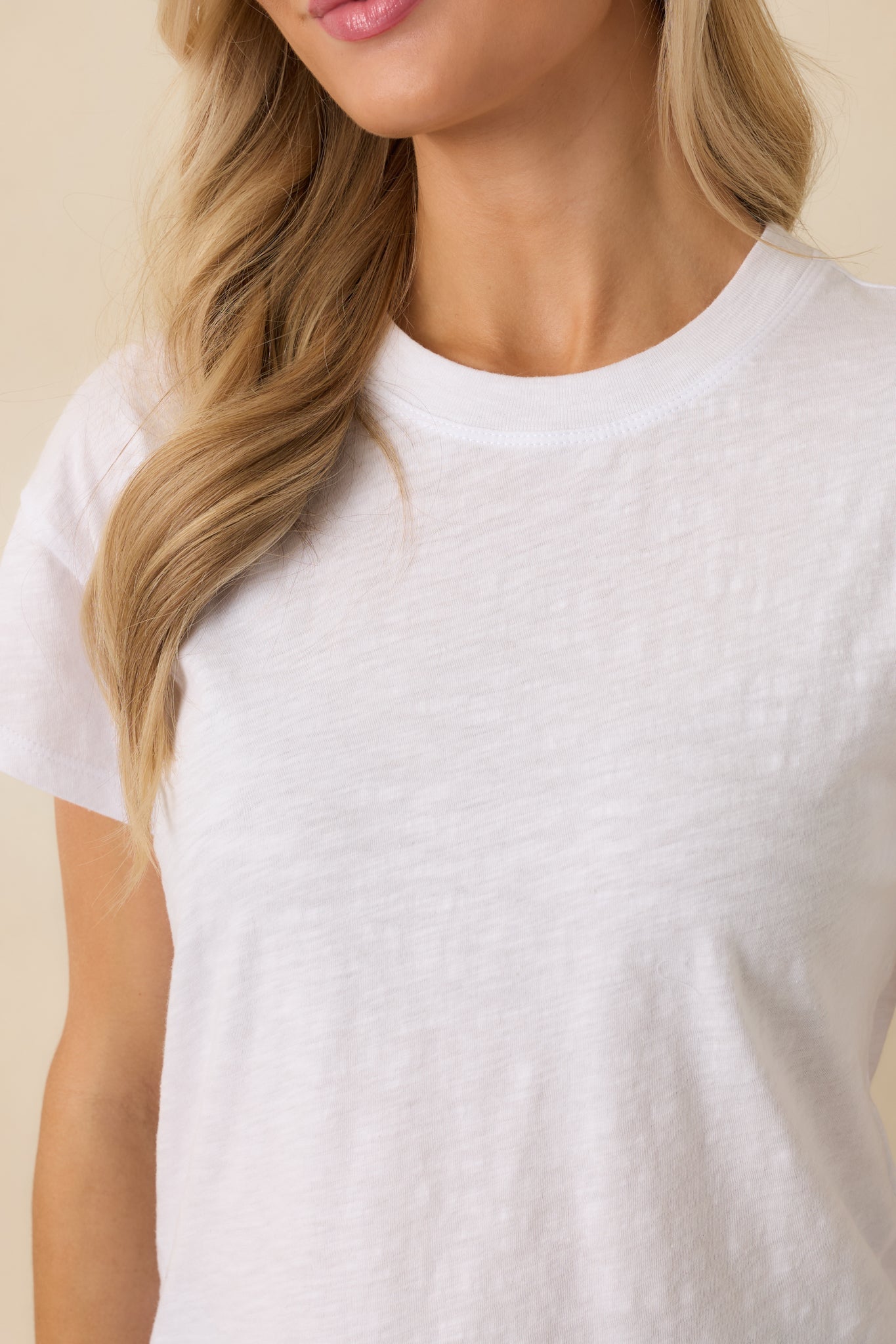 Z Supply White Cotton Foundation Premium Slub Tee
