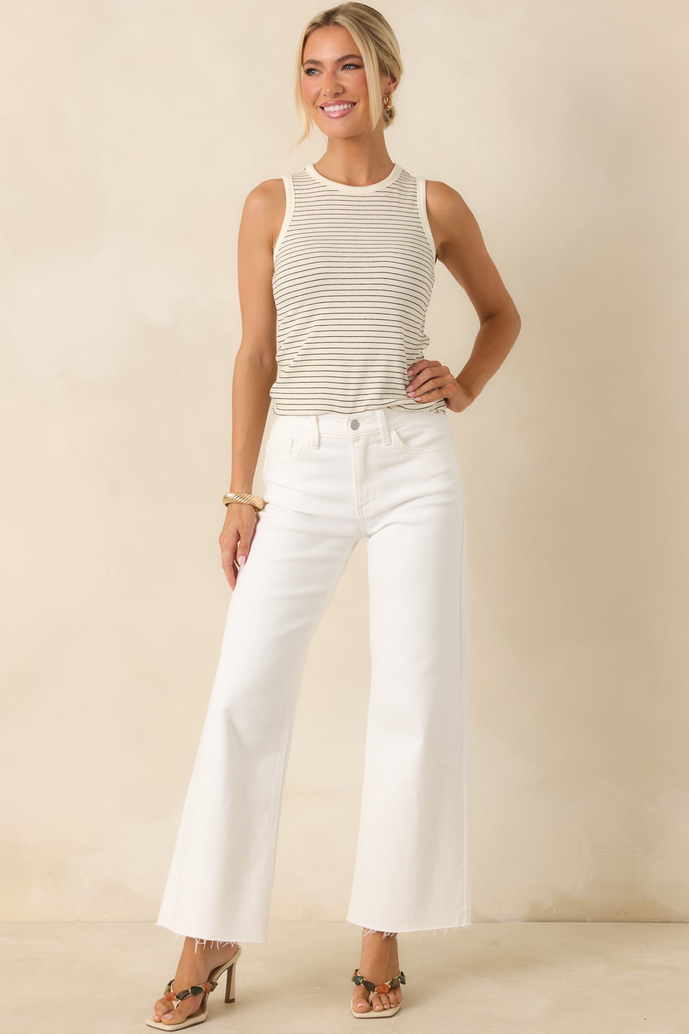 In The Countryside White Straight Leg Jeans