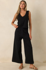 Z Supply Black Cotton Scout Jersey Pants