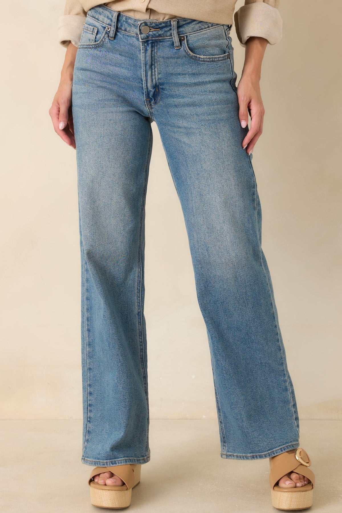 Day Dreaming Medium Wash Wide Leg Jeans
