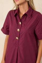Read the Signs Wine Red Short Sleeve Maxi Dress