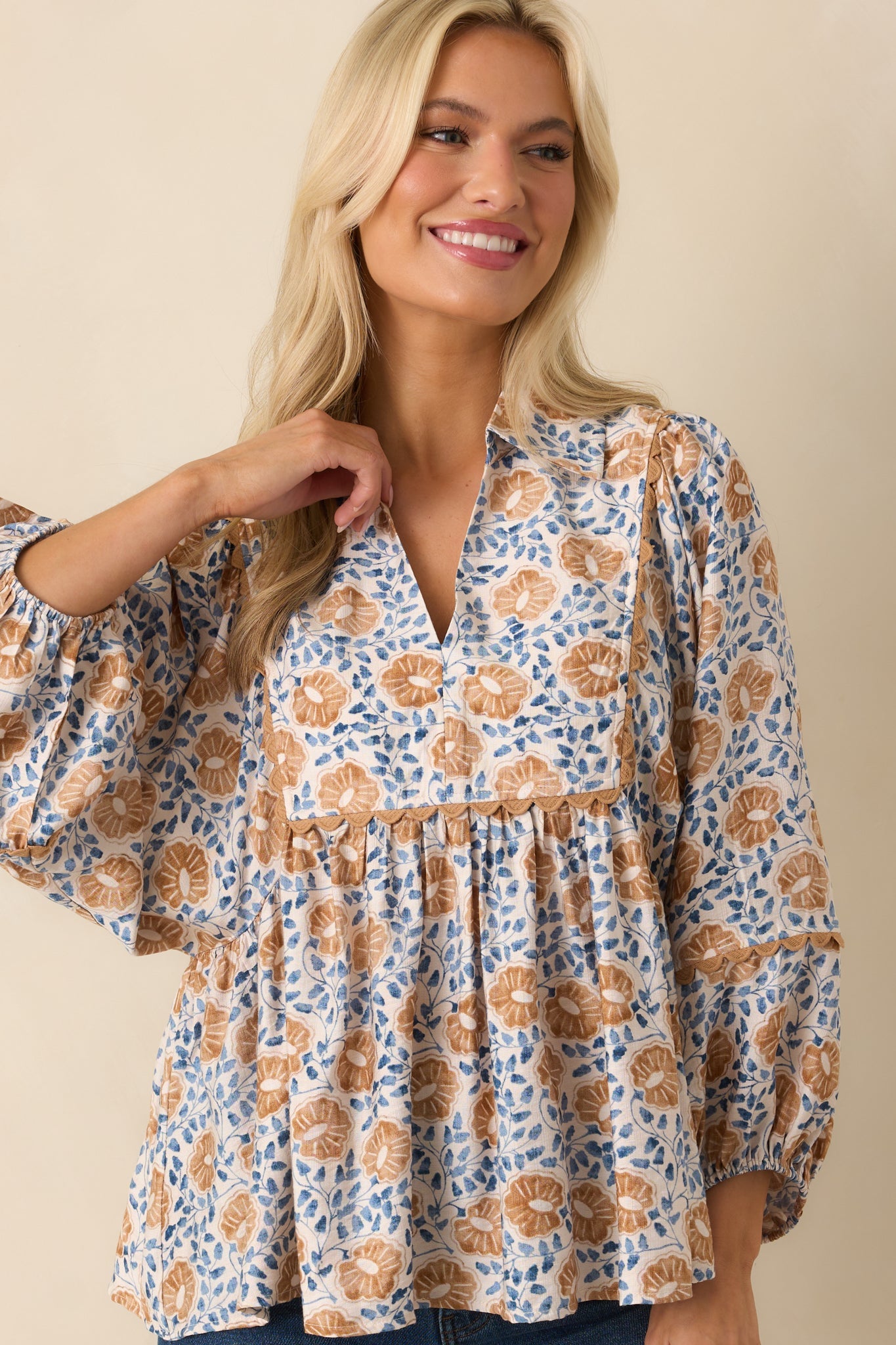 All Yours Honey Yellow Multi Floral Print Top