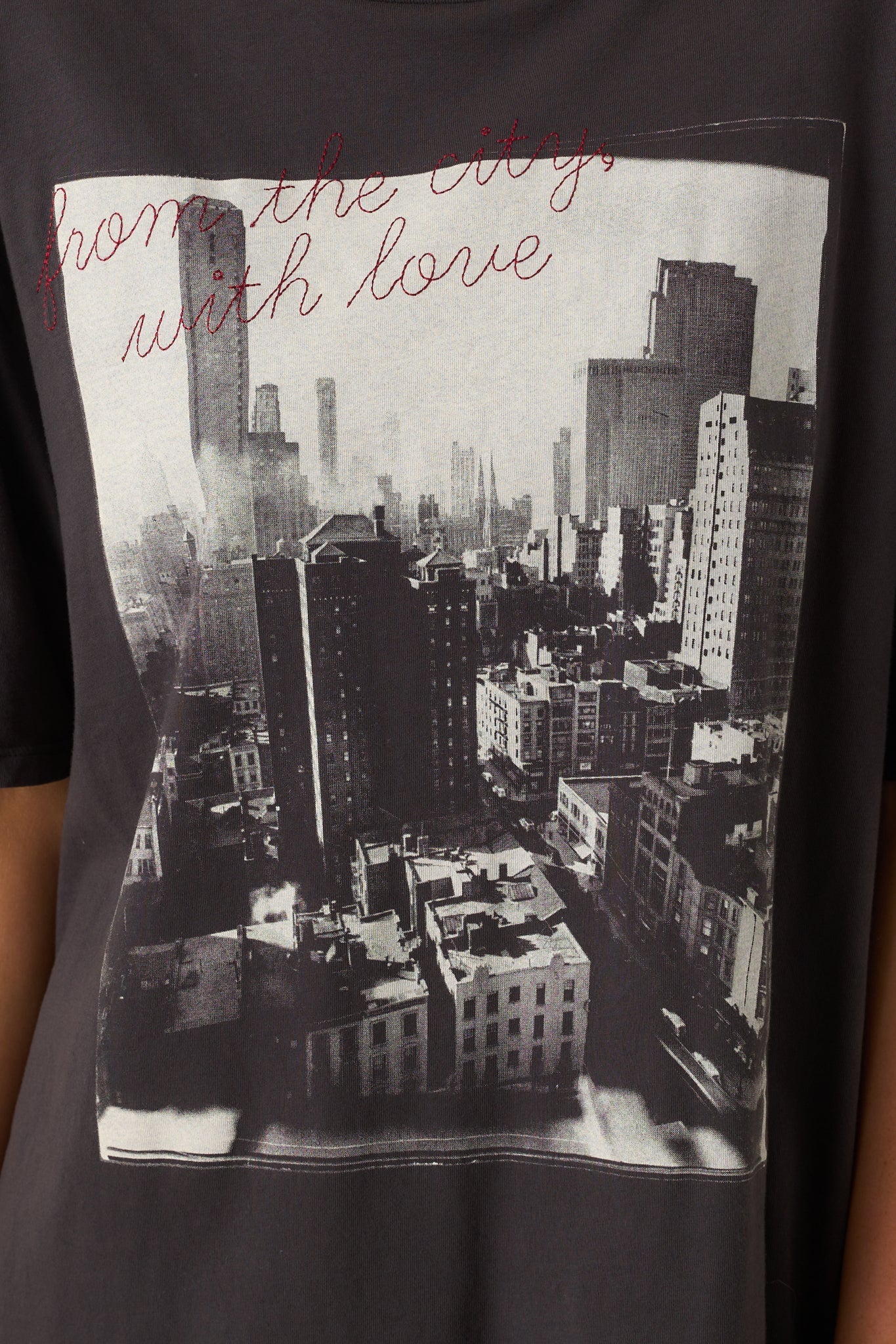 Z Supply Black Cotton Big Apple City Tee