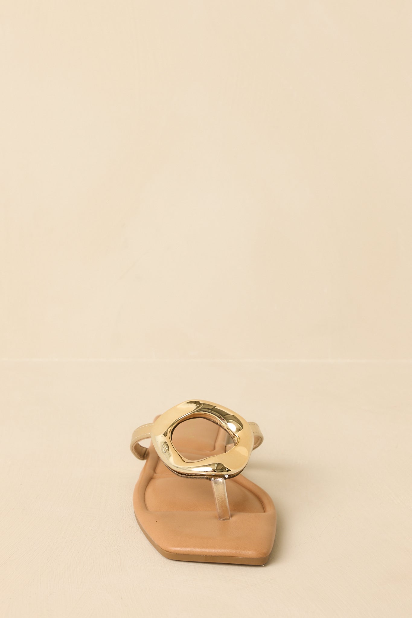 Riviera Glow Gold Metallic Faux Leather Sandals