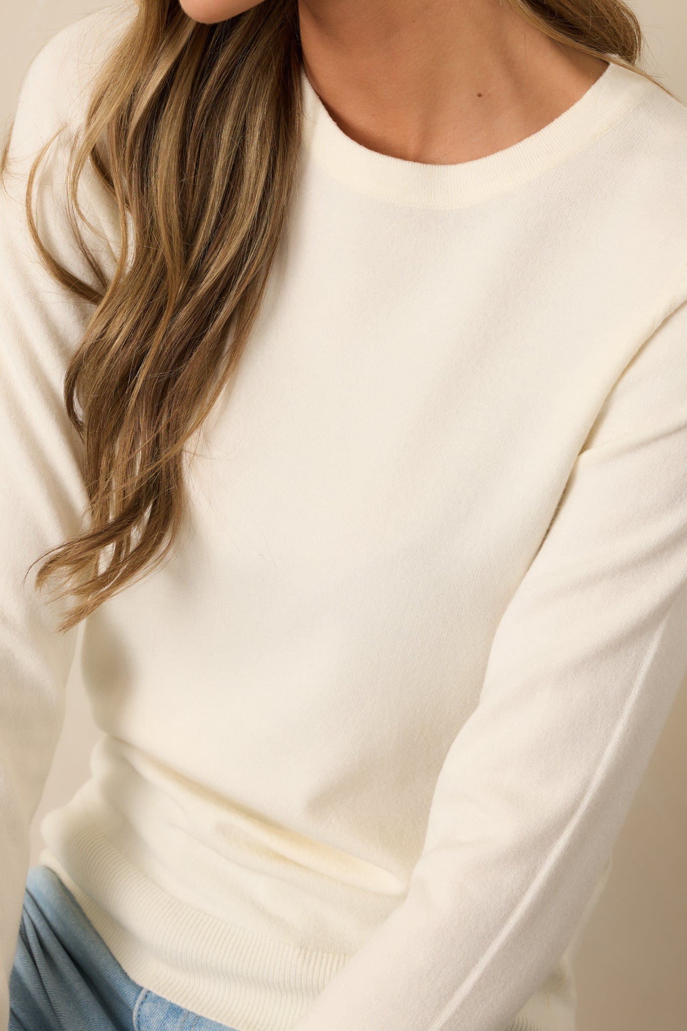 Wherever You Are Ivory Knit Sweater