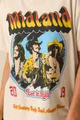 Midland Ivory Cotton Let It Roll Tour Merch Tee