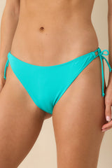 The Days That Drift Away Aqua Side Tie Bikini Bottoms