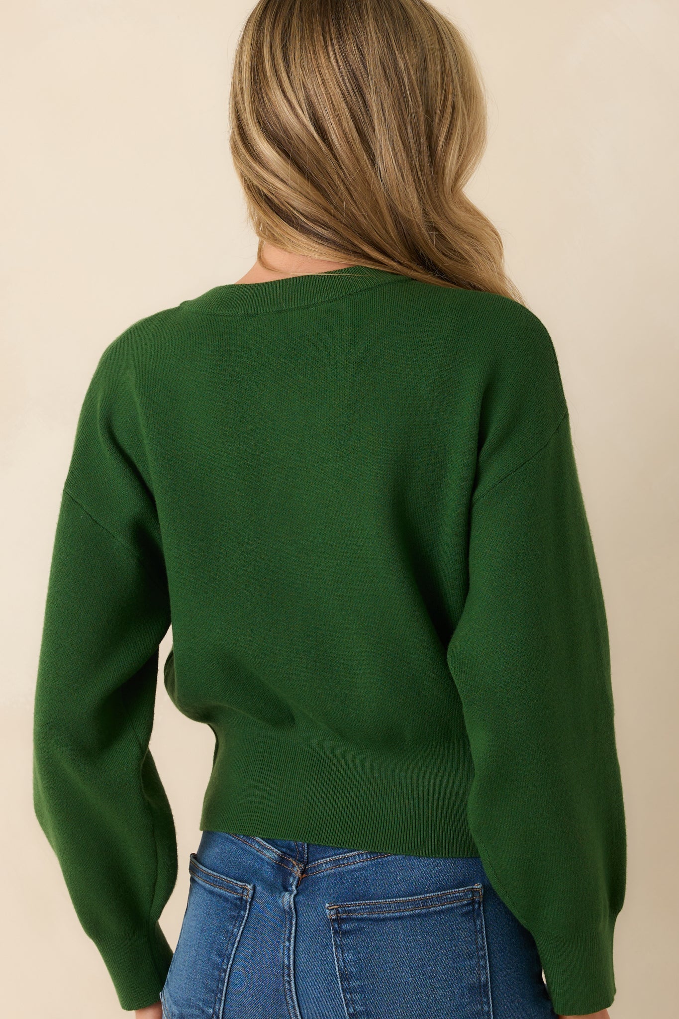 Kind Of Comforting Hunter Green Button Front Long Sleeve Cardigan