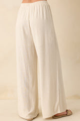 Neutral Nomad Sandstone Linen Blend Pants