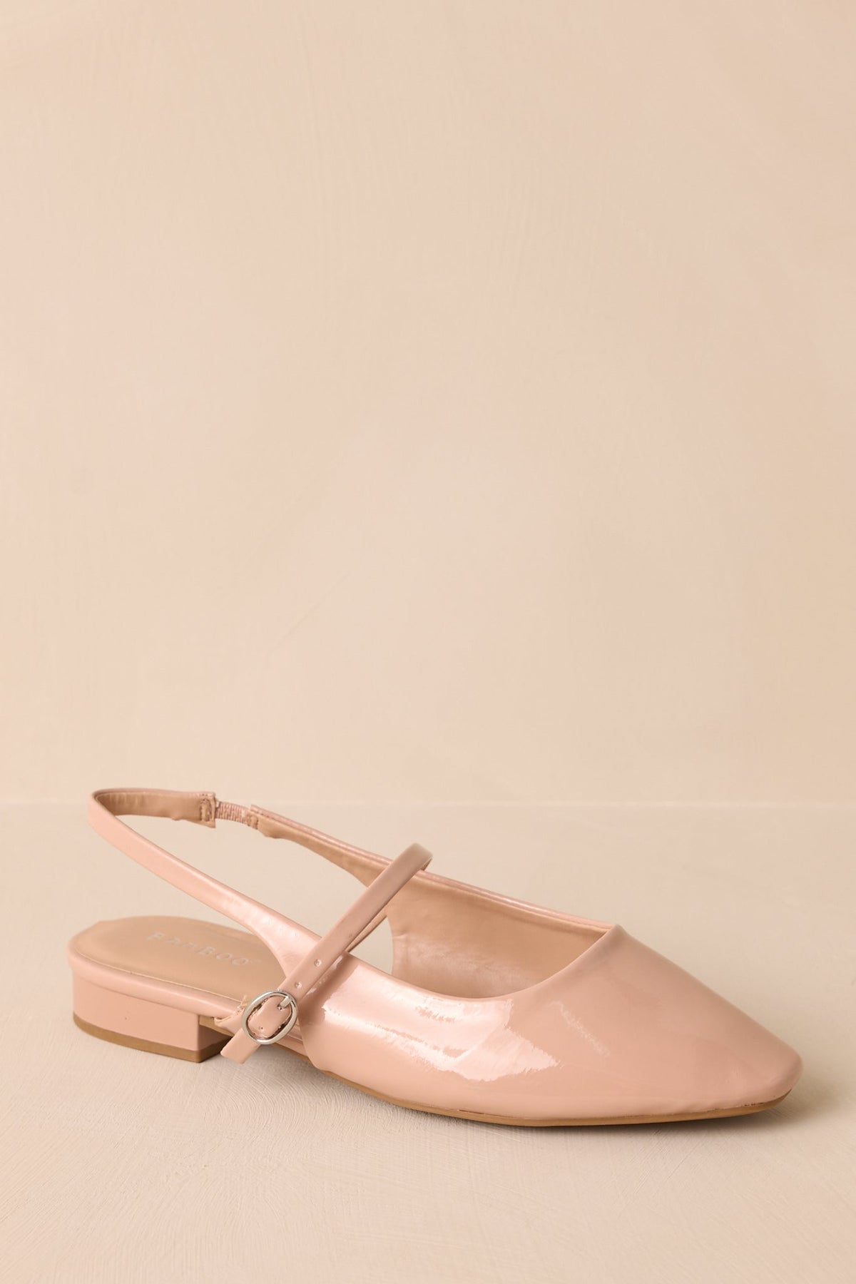Walk The Talk Beige Slingback Mary Jane Flats