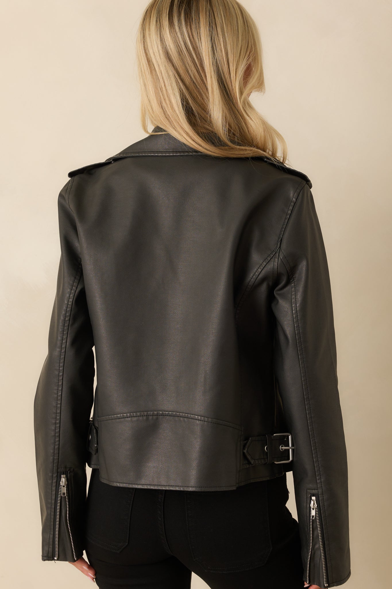 Z Supply Black Alchemy Moto Faux Leather Jacket