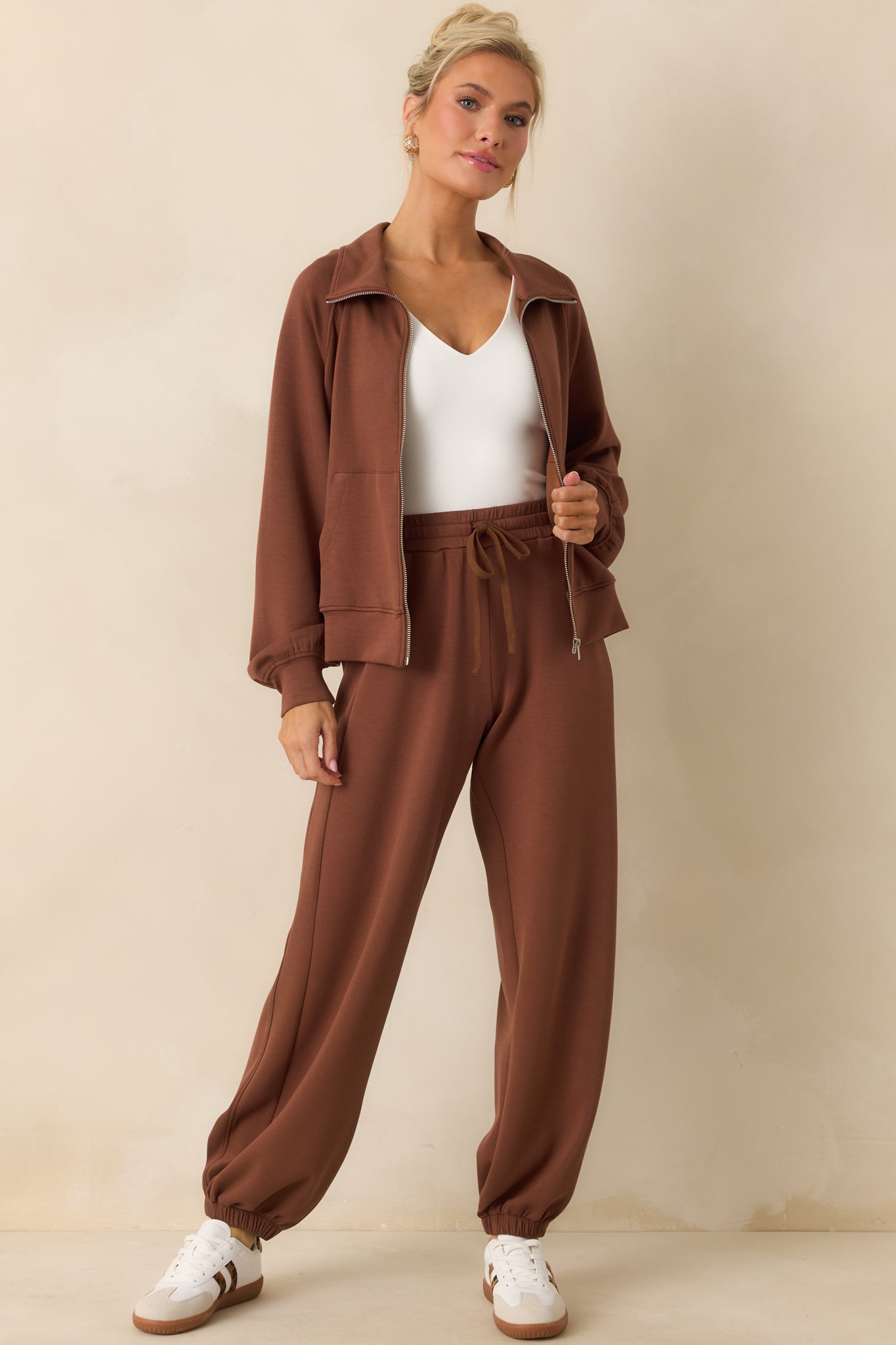 Running Errands Brown Joggers
