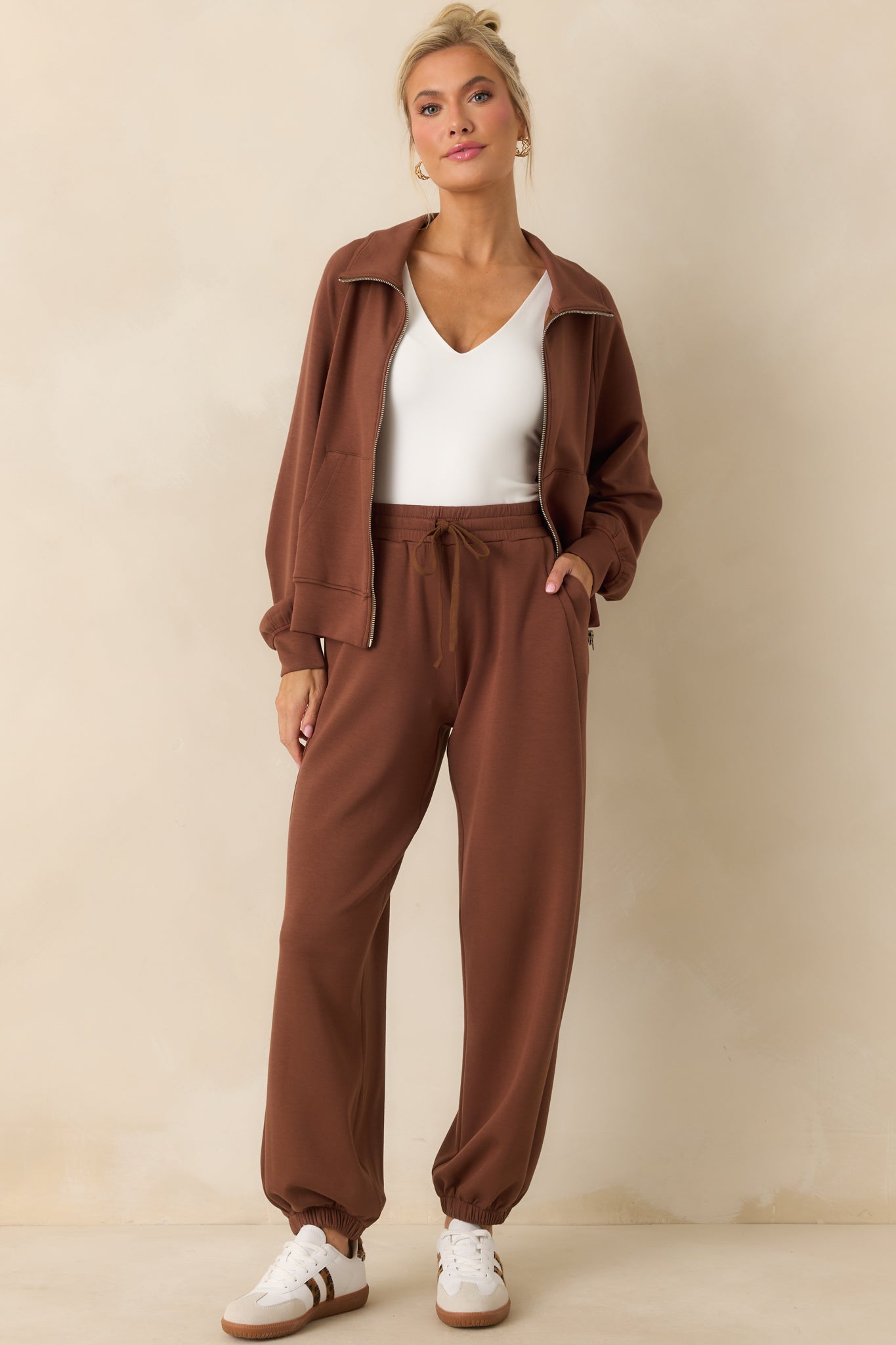 Running Errands Brown Joggers