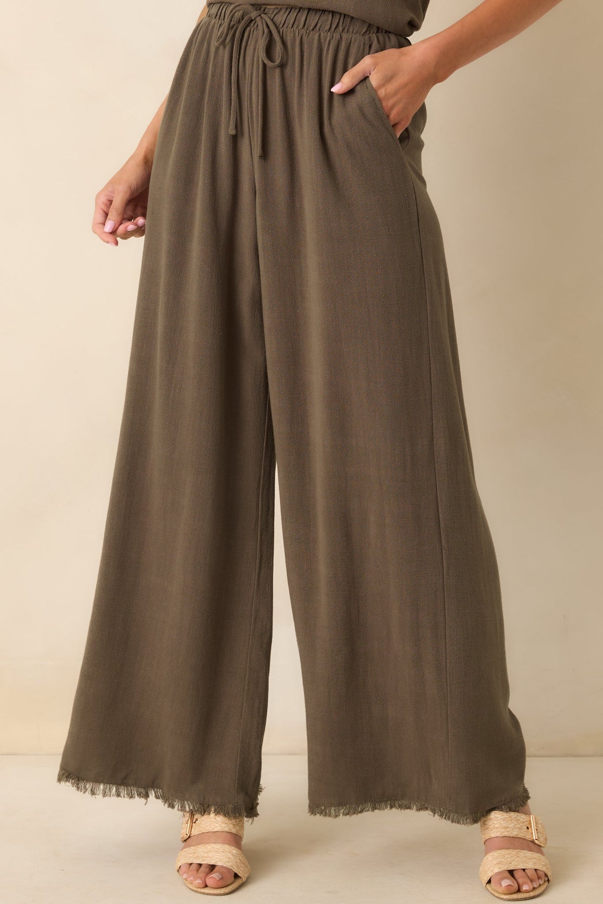 Z Supply Brown Soren Linen Pants