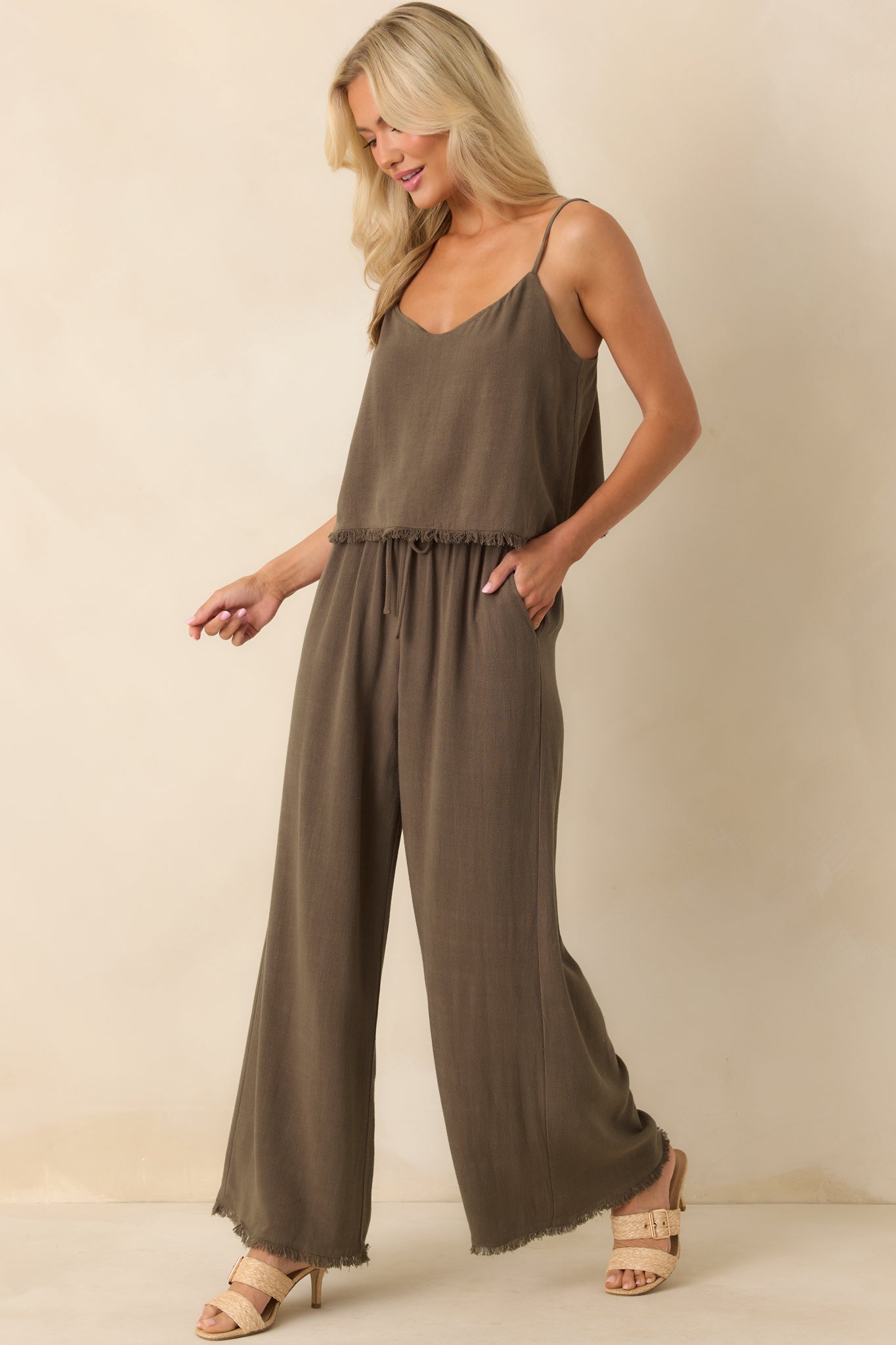 Z Supply Brown Soren Linen Pants