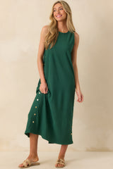 I'm Choosing Happiness Hunter Green Sleeveless Maxi Dress