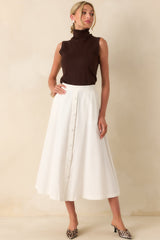 Peaceful Feelings Chocolate Brown Sleeveless Turtleneck Sweater