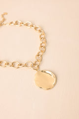 That's Just Who She Is Hammered Gold Pendant Necklace
