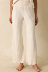 Z Supply Light Beige Dawn Smocked Rib Pants