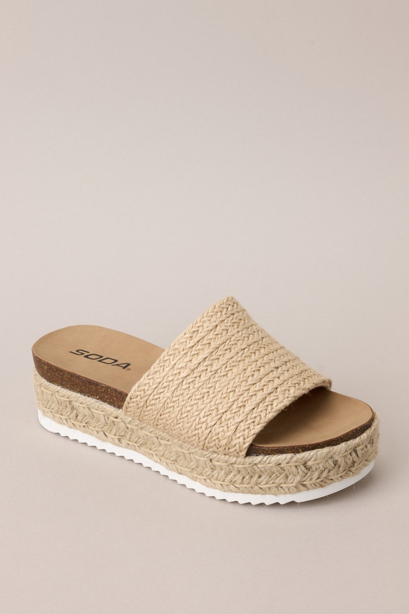 Coastal Serenity Natural Espadrille Platform Sandals