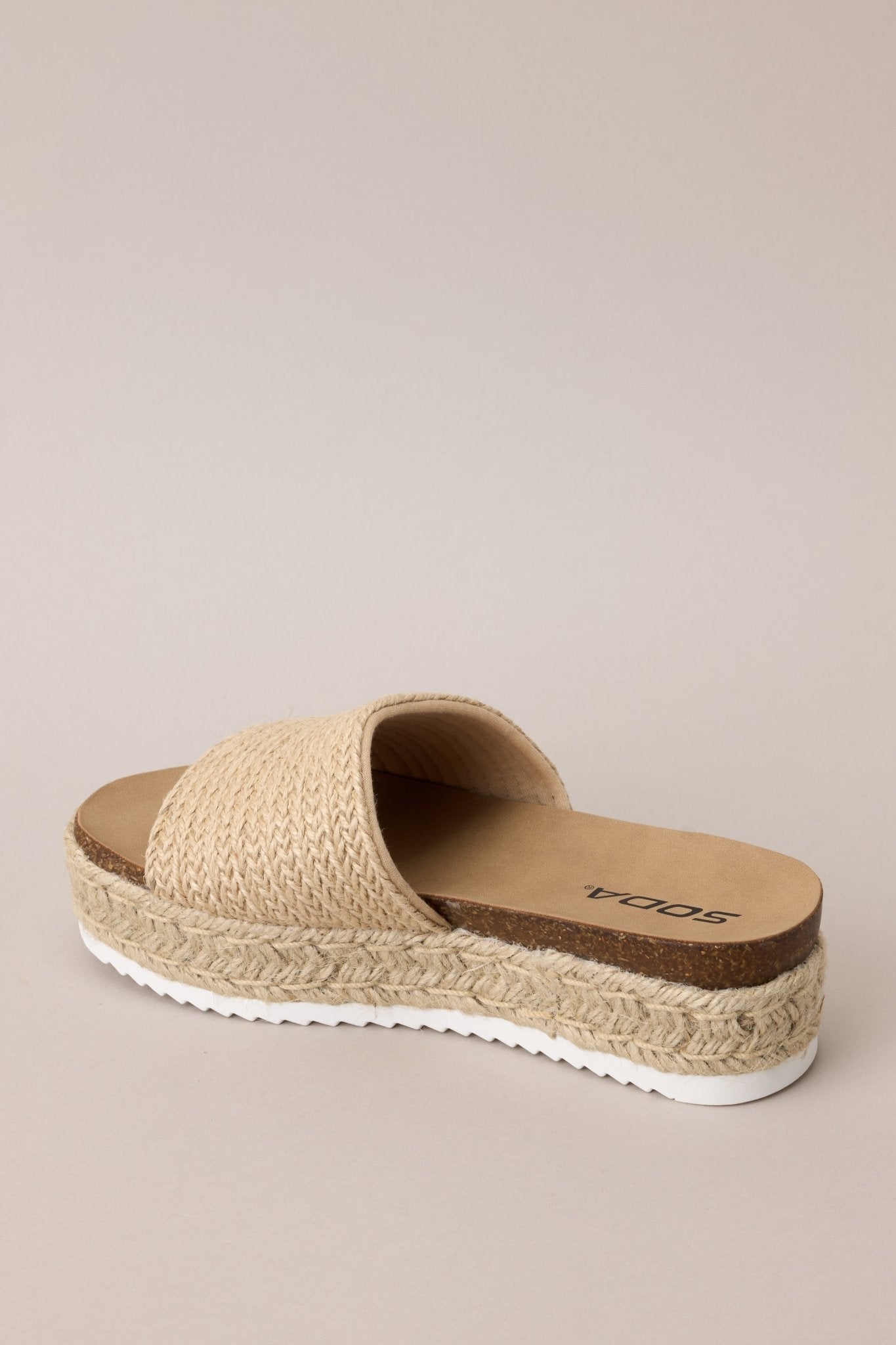 Coastal Serenity Natural Espadrille Platform Sandals