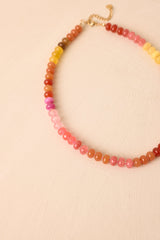 Life Is Sweet Pink Multi Beaded Necklace