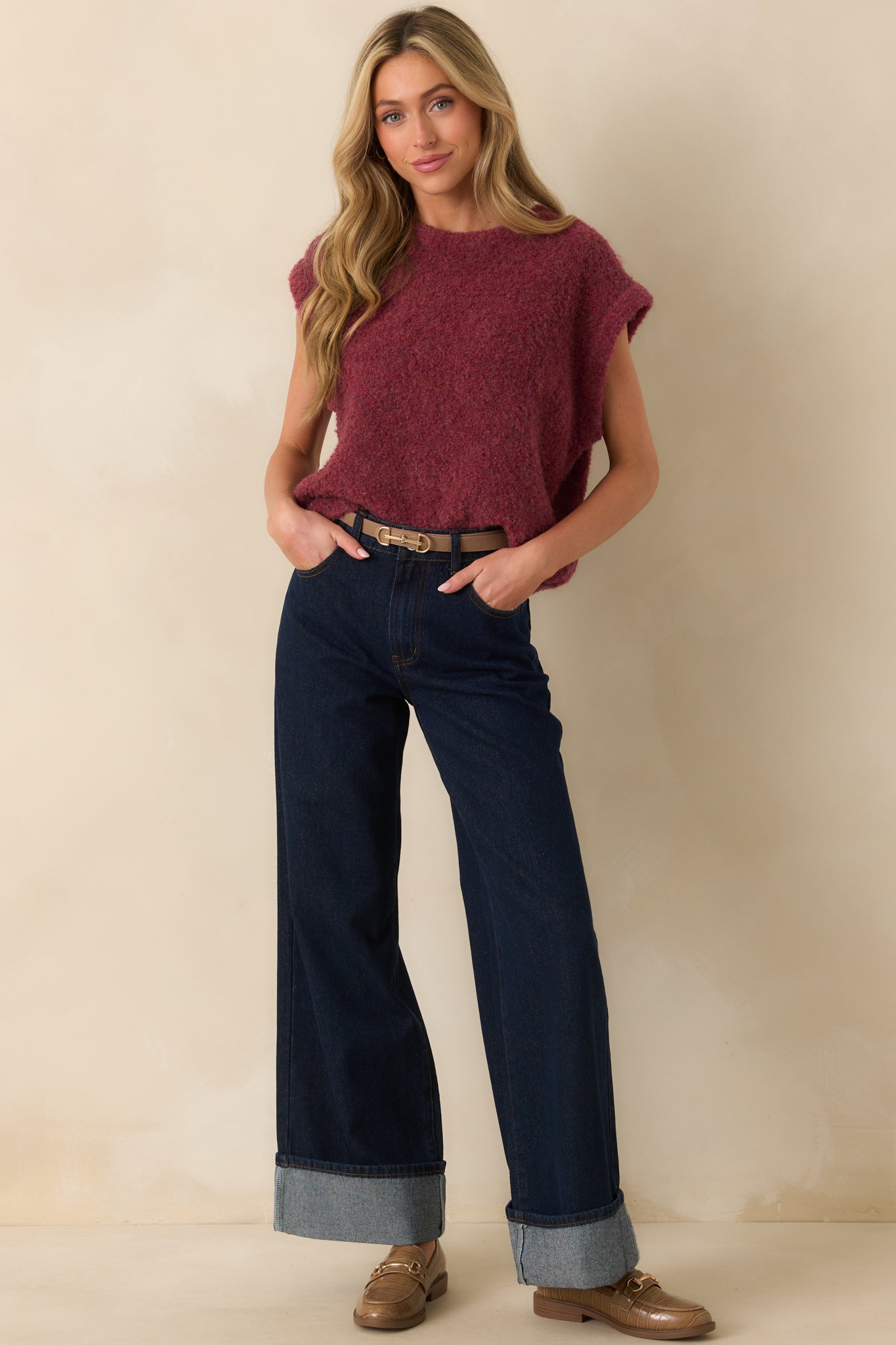 FRNCH Dark Wash Cotton Suki Midnight Blue Jeans