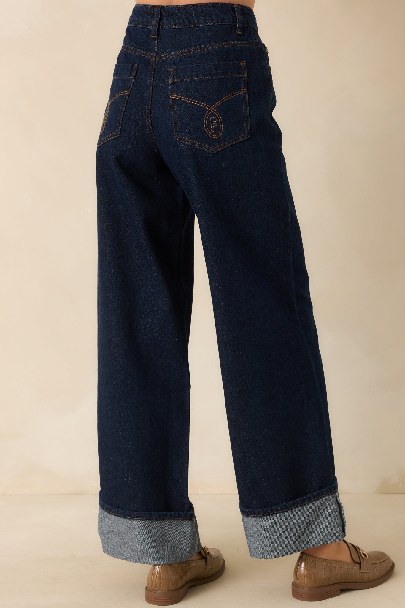 FRNCH Dark Wash Cotton Suki Midnight Blue Jeans