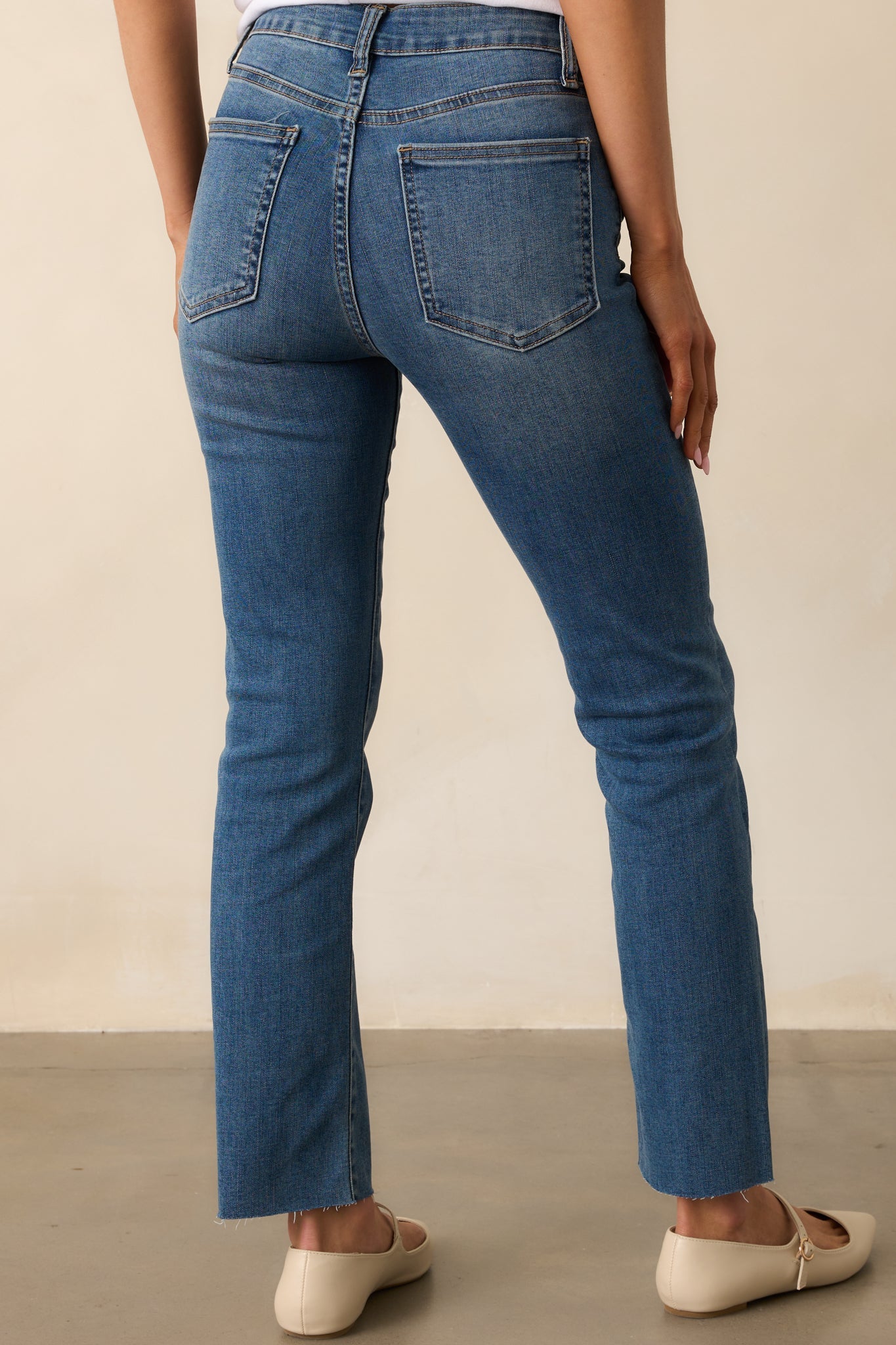 My Signature Look Dark Wash Straight Leg High Waisted Jeans