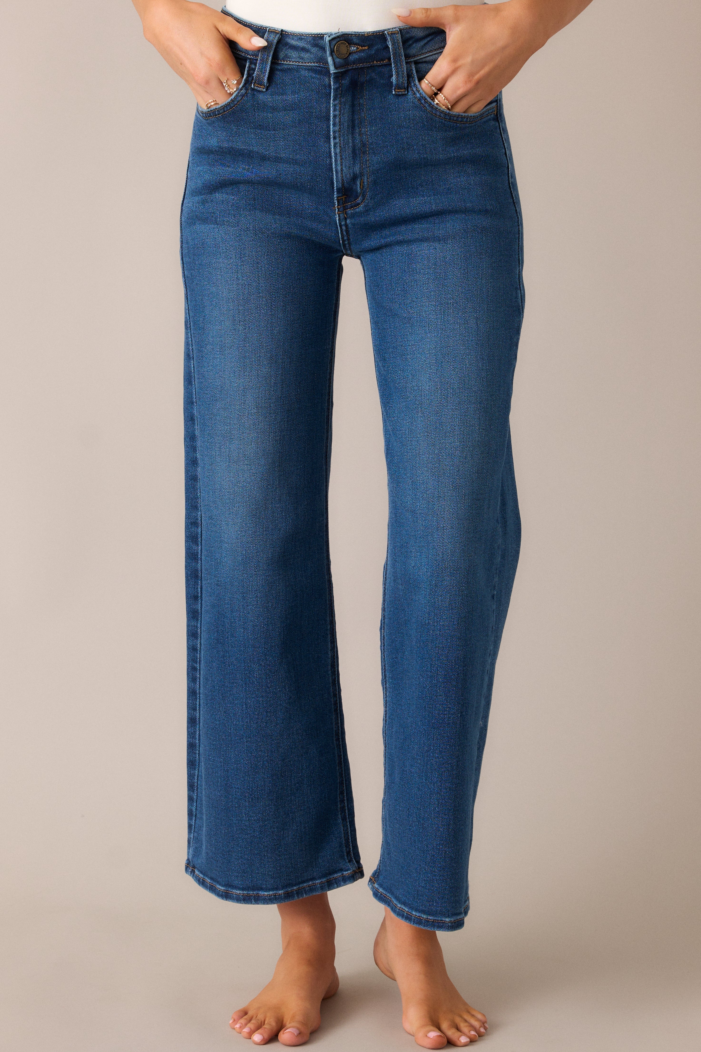 Always First Dark Wash Wide Leg Jeans