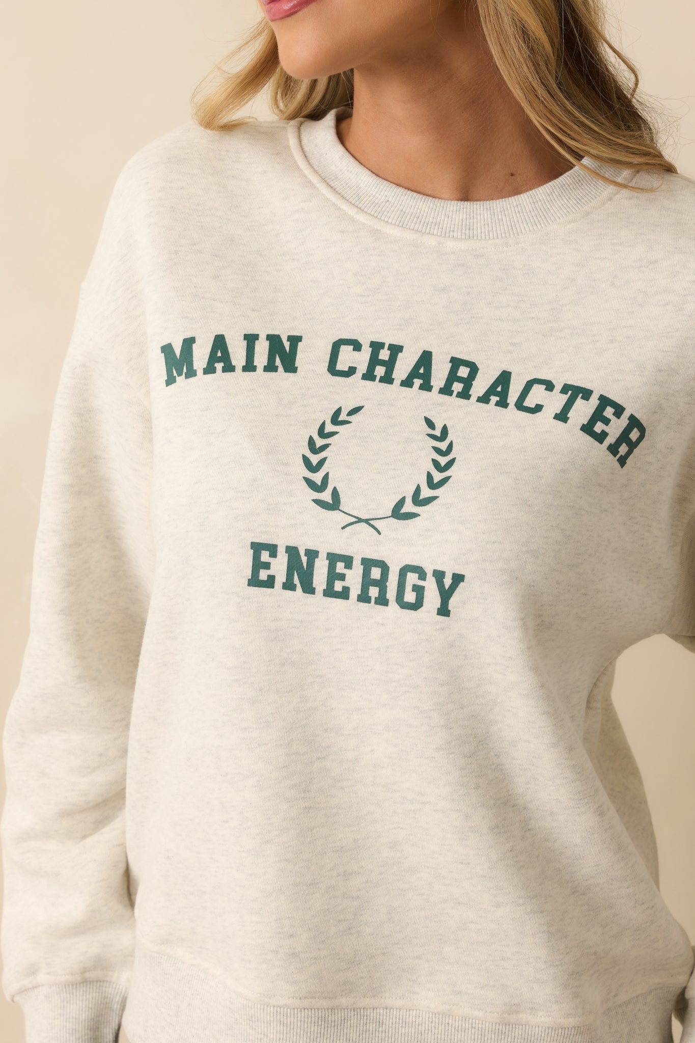 MINKPINK Cotton Energy Grey Marle Sweater