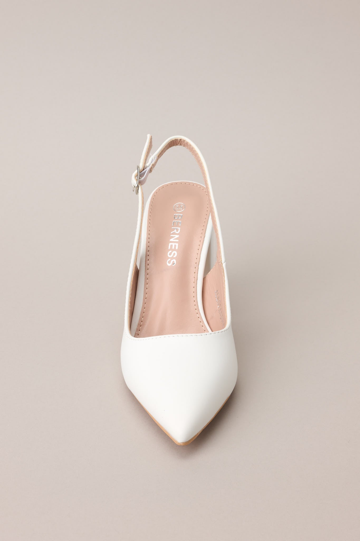 Elegant Elevation White Slingback Heels