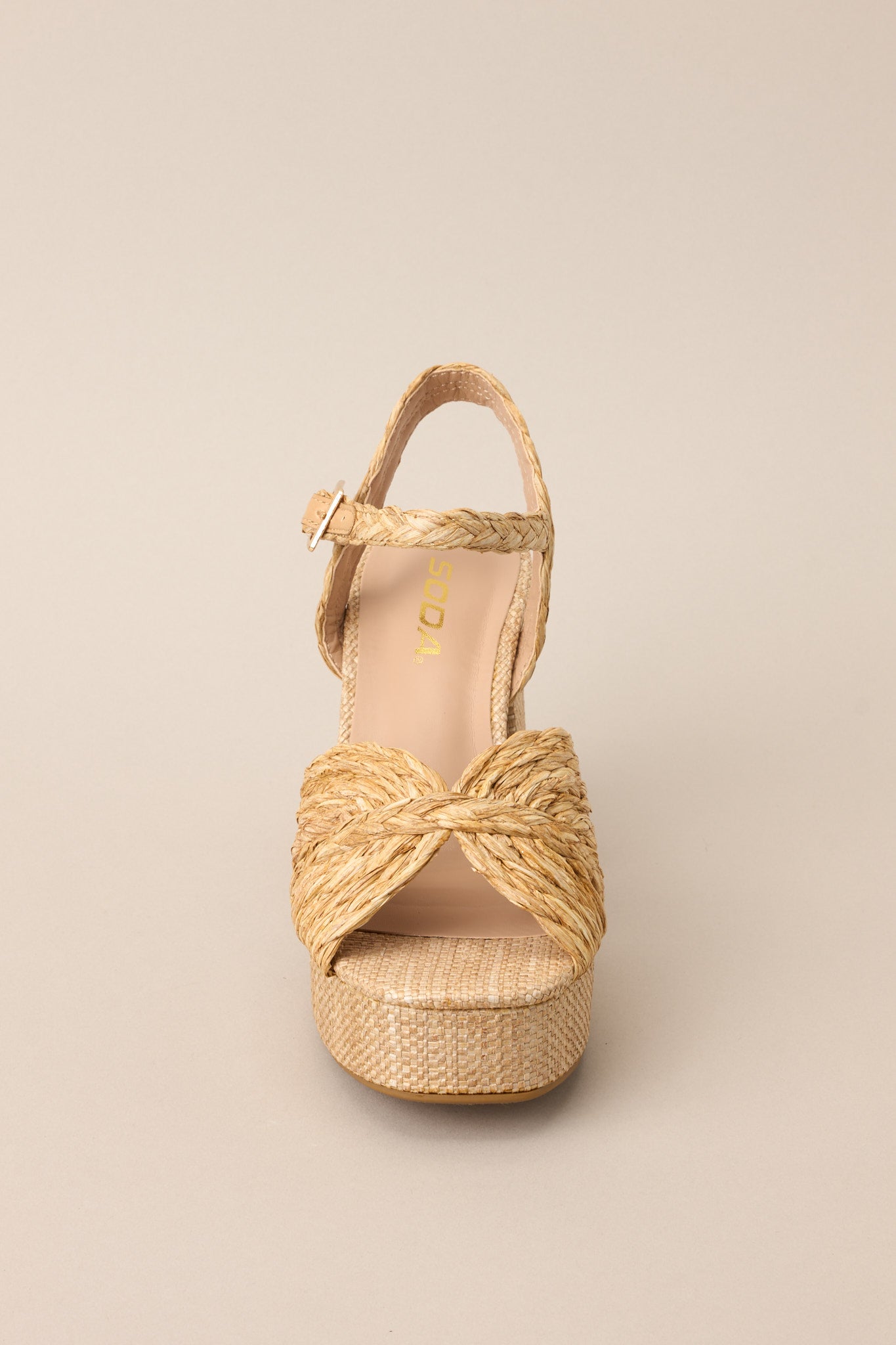 Sunset Steps Natural Espadrille High Heel Platform Sandals