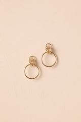 More Than A Moment Gold Link Cluster Drop Earrings