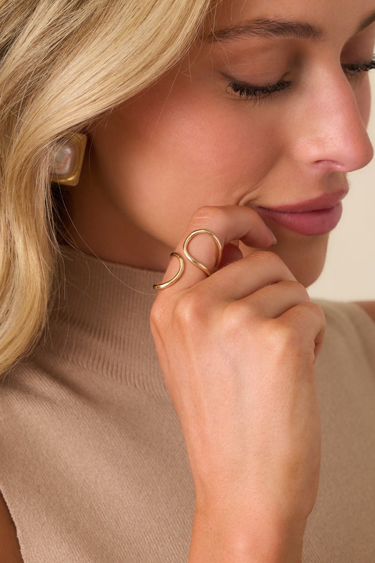 Charmed To Be Here Gold Sculptural Wrap Ring