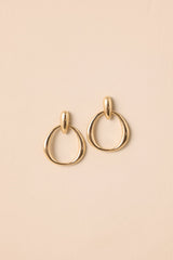 Kind Of A Big Deal Gold Circle Drop Link Earrings